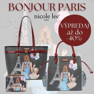 VÝPREDAJ kolekcie BONJOUR PARIS od NIKKY by Nicole Lee 💙 vyberte si kabelku na plece alebo do ruky a k tomu si zladíte aj...