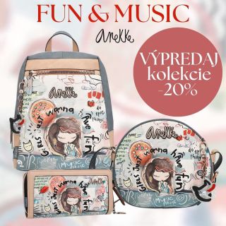 Žienky, pre krajší PIATOK tu máme VÝPREDAJ kolekcie Anekke FUN & MUSIC 🎼💋 nájdete tu kabelky, batohy aj peňaženky ♥️...